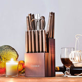 15-Piece: Stainless Steel Kitchen Knife Set