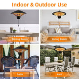 1500W Outdoor Hanging Patio Ultra-Quiet Electric Heating Lamp