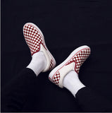 Korean version of casual wild students low to help men's shoes Harajuku ulzzang lattice one pedal men canvas shoes lazy