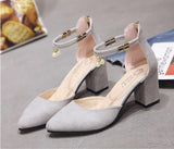 Thick with high-heeled baotou women's shoes after the package with frosted side air sandals low to help single shoes summer new women's shoes