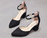 Thick with high-heeled baotou women's shoes after the package with frosted side air sandals low to help single shoes summer new women's shoes