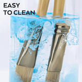 Nicpro 24 Pcs Paint Brushes Set, Paint Brushes for Acrylic Painting, Art Supplies for Watercolor & Gouache Kids Adults, Painting Supplies with Cloth Roll and Palette Knife, Gift Package