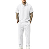 Mens Loose-fitting Top And Trousers Set