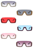 Square Half Frame Oversize Fashion Sunglasses