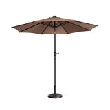 VILLACERA 83-OUT5421 9 LED Lighted Outdoor Patio 8 Steel Ribs and Push Button T