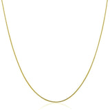 14k Yellow Gold Thin Motif Round Omega Necklace