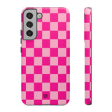 HOT PINK CHECKERBOARD | Tough Phone Case