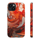 WHITE FIRE PAINT SWIRL | Tough Phone Case