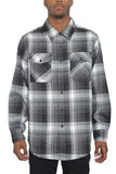 Regular Fit Checker Plaid Flannel Long Sleeve