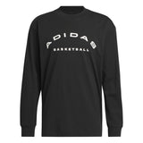 adidas Mens Select Long Sleeve Basketball T-Shirt Black/Cloud White