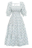Square neck tiered sundress