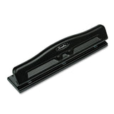 Swingline 11-Sheet Commercial Adjustable Three-Hole Punch, 9/32" Holes, Black