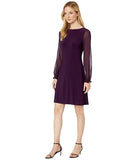 LAUREN Ralph Lauren Jersey Georgette-Sleeve Dress, Size 18