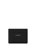 Saint Laurent Men Grain De Poudre Leather Cardholder
