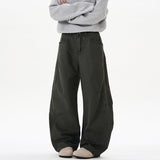 Men's American-style Retro Silhouette Cutaway Wide-Leg Pants