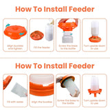 1.5L Chicken Feeder Adjustable Height Waterer Set