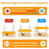 15W Chicken Brooder Heater with Adjustable  Height Angle Max 131℉