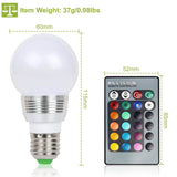 16 Colors Change LED Bulbs E27 3W RGD Dimmable Mood Lighting Lamp
