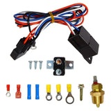 16" Electric Radiator Cooling Fan 12V 120W 10 Blades Car Thermostat Kit
