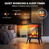 16" Free Standing Electric Fireplace Stove S180