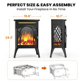 16" Free Standing Electric Fireplace Stove S180
