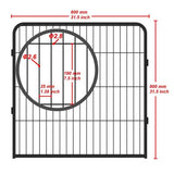 16 Panels Large Indoor Metal Pet Fence