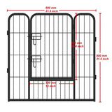 16 Panels Large Indoor Metal Pet Fence