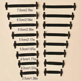 16-Pieces Set: Silicone Elastic Shoe Laces - Free-Tie for Skate, Casual and Sneakers Shoes