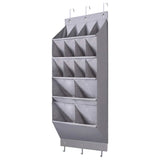 16 Pockets Over The Door Shoe Organizer 5 Tier with 6 Hooks