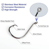 160-Piece: Offset Fishing Hooks Kit