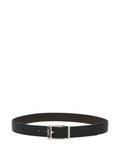 Ferragamo Men Square Buckle Reversible And Adjustable Grained Leather Belt