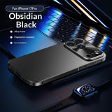 Solid Color Minimalist Metal Anti Drop Phone Case
