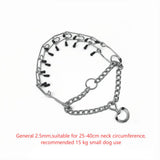 Chrome Plated  Pinch Dog Collar Proong Dogs Training Choke Chain Dog Training Necklace Rubber Tips Guardian