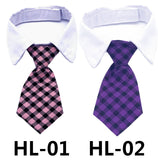 Pet Tie Print Cat And Dog Accessories Solid Color Striped Check Tie