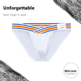 Solid Color High Fork Low Waist Briefs Full Package Hip Bulge