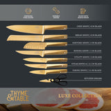 Thyme & Table 15-Piece Knife Block Set with Knife Sharpener