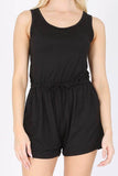 Drawstring Sleeveless Romper