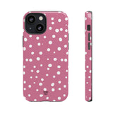 BLUSH RED DOTS | Tough Phone Case