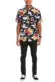 Hawaiian Print Button Down Shirt