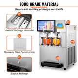 Commercial 16L 1155W Double Frozen Margarita Ice Slushie Drink Maker Machine (SAK95281)