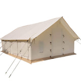 [16x24FT] White Duck Alpha Pro Wall Tent With Three-layer Large Storm Windows (SAK60473)