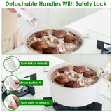 17-Pieces: Nonstick Cookware Set Induction Kitchen Pots and Pans