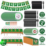 171-Pieces: Baseball Birthday Party Disposable Dinnerware Set