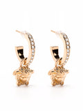 Versace Women Crystal La Medusa Hoop Earrings