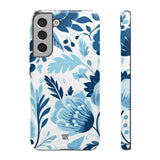 BLUE WHITE FLOWERS | Tough Phone Case