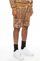 Weiv Mens Paisley Bandana Print Shorts