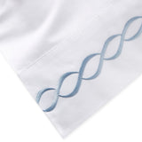 600 Thread Count Rope Embroidered Pillowcase Pair