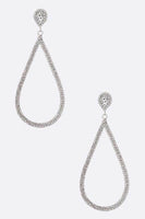 Rhinestone Oversize Teardrop Earrings
