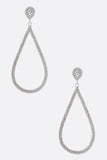Rhinestone Oversize Teardrop Earrings
