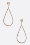 Rhinestone Oversize Teardrop Earrings